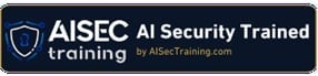 AISEC AI Security Trained badge logo by AISECTraining.com